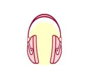 Hearing protection lab symbol