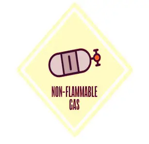 Non-flammable gas lab symbol