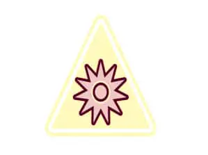 Optical radiation hazard lab symbol