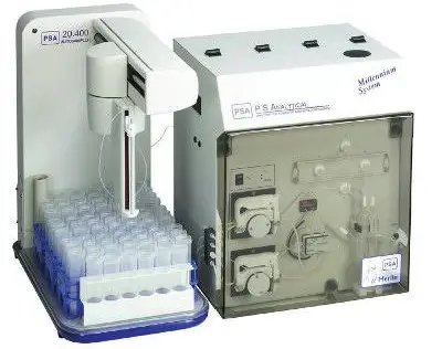 This is how a mercury analyzer in a laboratory setting looks like