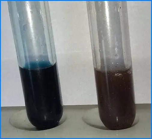 A qualitative analysis of urine using heat and acetic acid test images